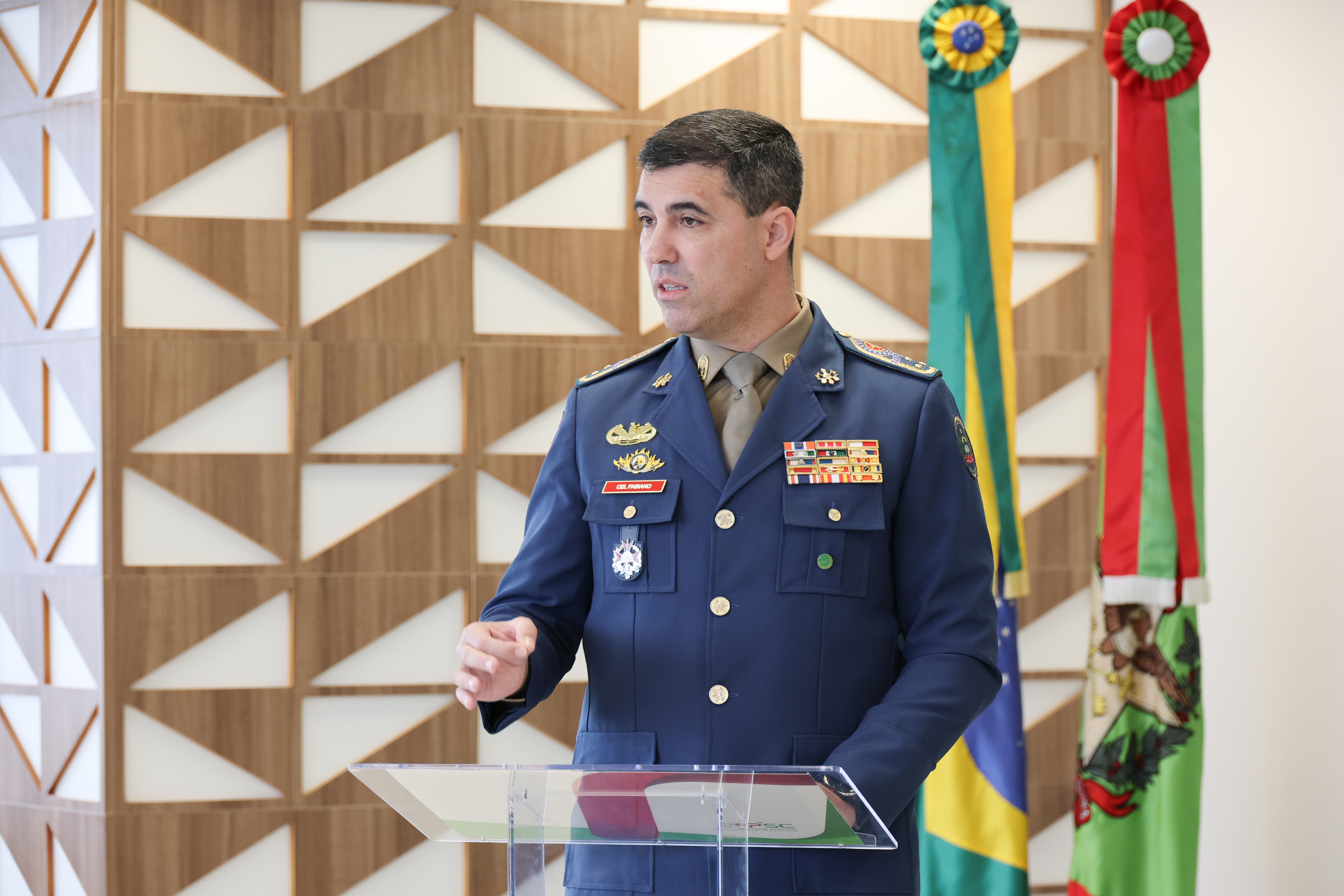 Comandante-Geral do Corpo de Bombeiros Militar de Santa Catarina, Coronel BM Fabiano de Souza