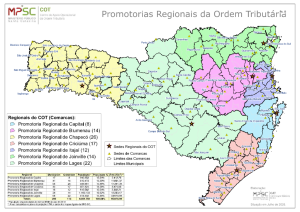 Mapa - Promotorias Regionais