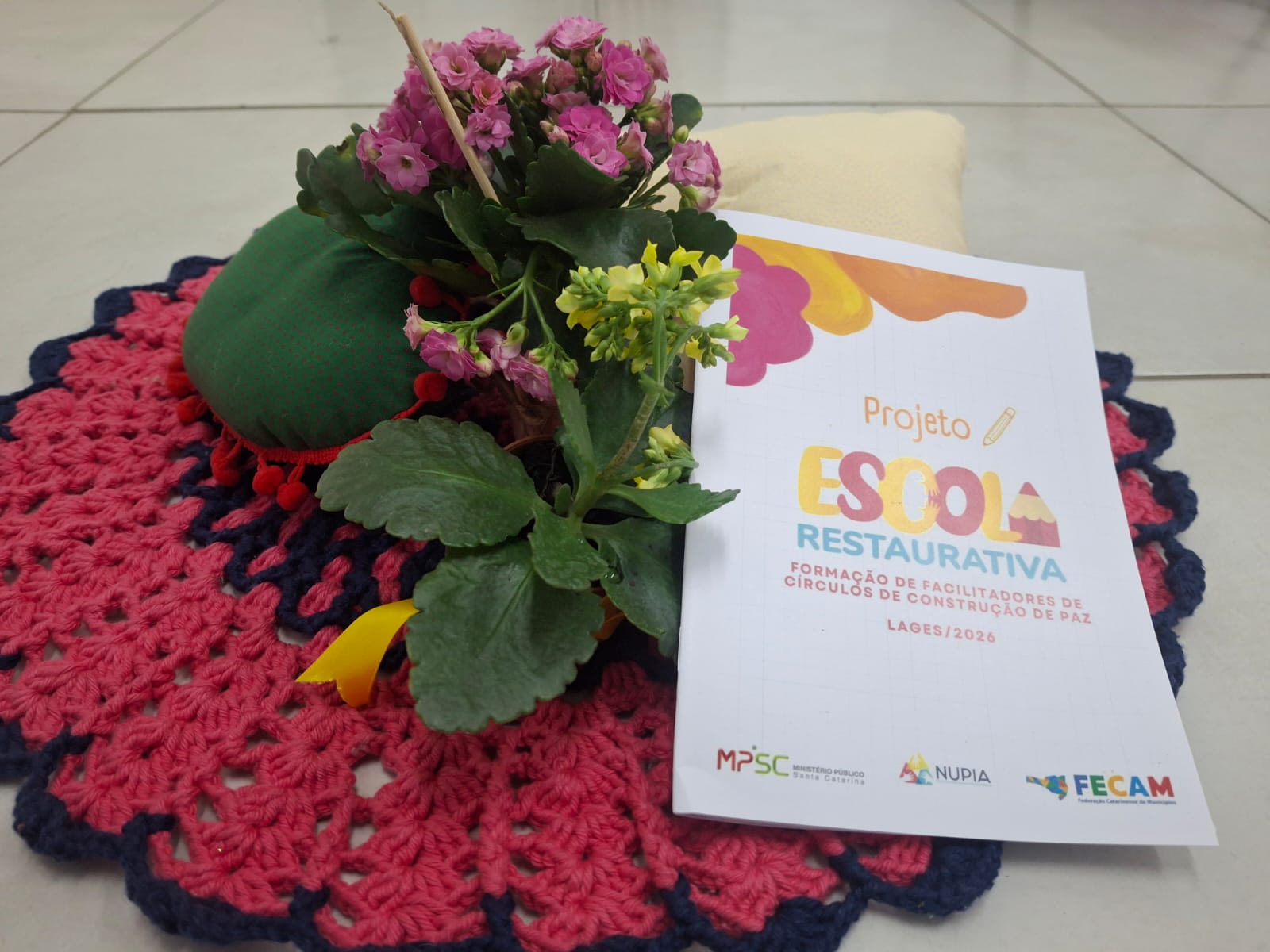 Parceria entre MPSC e FECAM forma voluntários para levar a cultura da paz a escolas de Lages e região