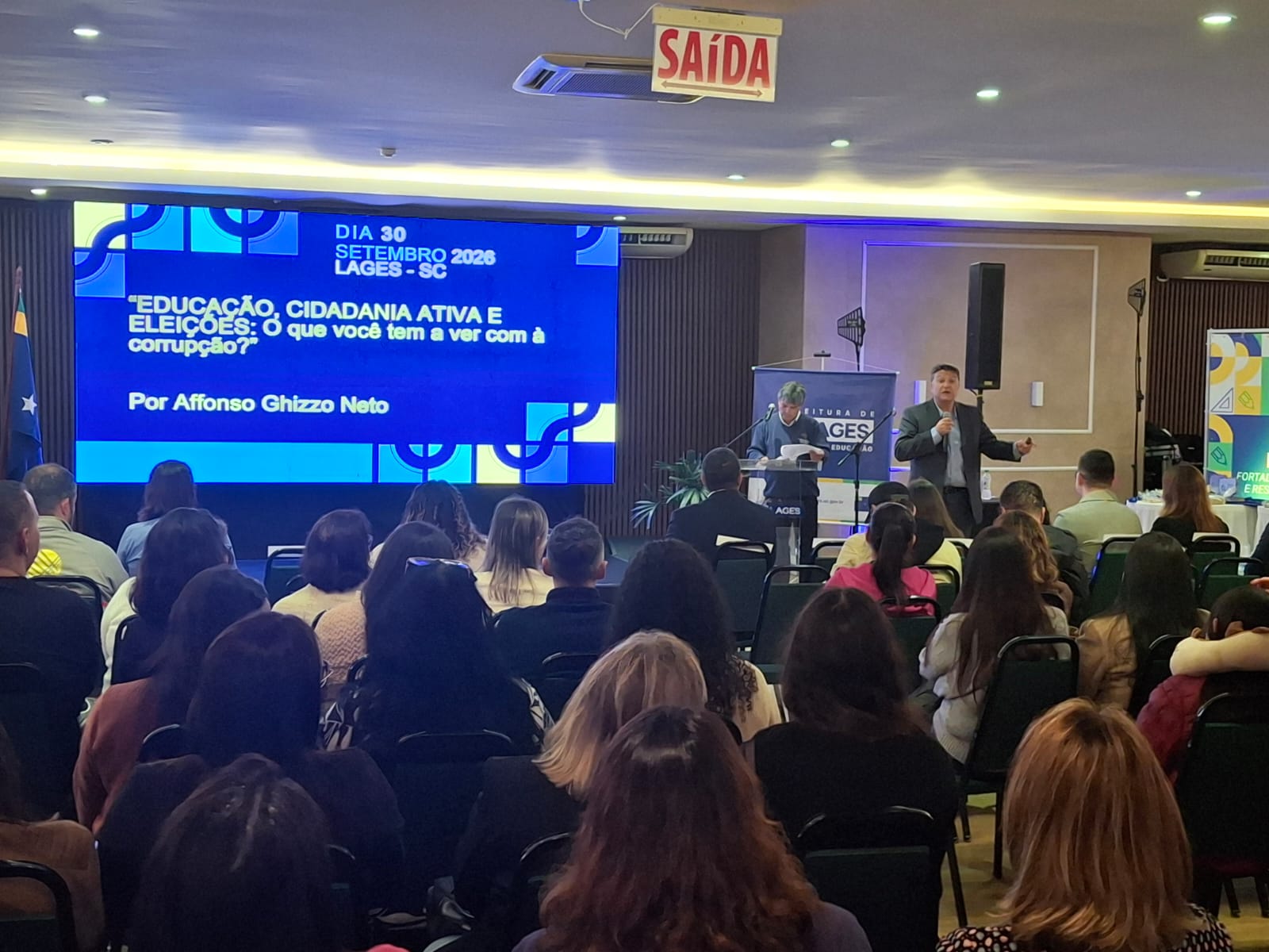 Promotor de Justiça palestra em seminário de Lages alinhado ao programa Educando Cidadãos